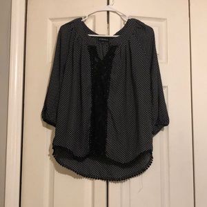 Black and White Polka Dot Blouse